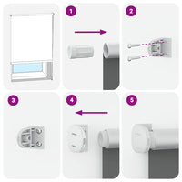 vidaXL Cortina de rolo blackout 84,4x175 cm, largura do tecido 80 cm, branca