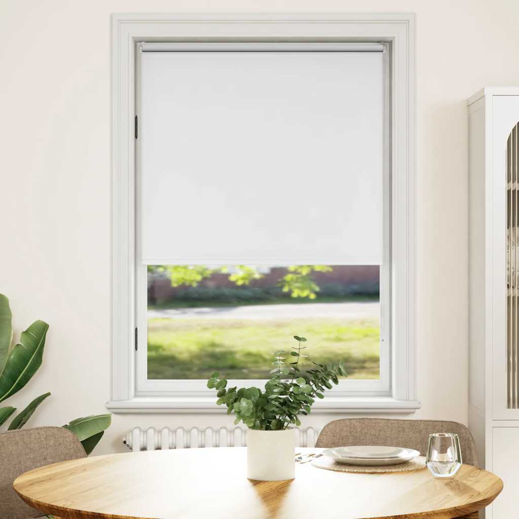 vidaXL Cortina de rolo blackout 84,4x175 cm, largura do tecido 80 cm, branca