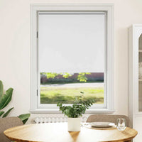 vidaXL Cortina de rolo blackout 84,4x175 cm, largura do tecido 80 cm, branca