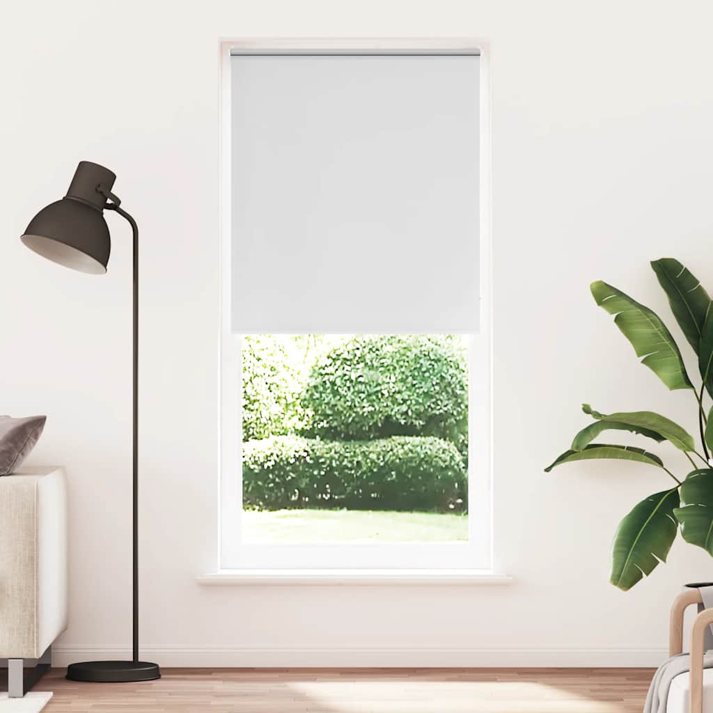 vidaXL Cortina de rolo blackout 84,4x175 cm, largura do tecido 80 cm, branca