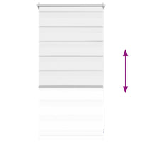 vidaXL Cortina Zebra 40,9x100 cm, Largura do tecido 36,7 cm, cinza