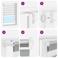 Estore de rolo 40 x 100 cm, linhas de zebra / Branco