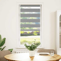 vidaXL Cortina Zebra 40,9x100 cm, Largura do tecido 36,7 cm, cinza