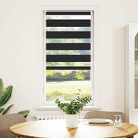vidaXL Cortina Zebra 40,9x100 cm, Largura do tecido 36,7 cm, cinza
