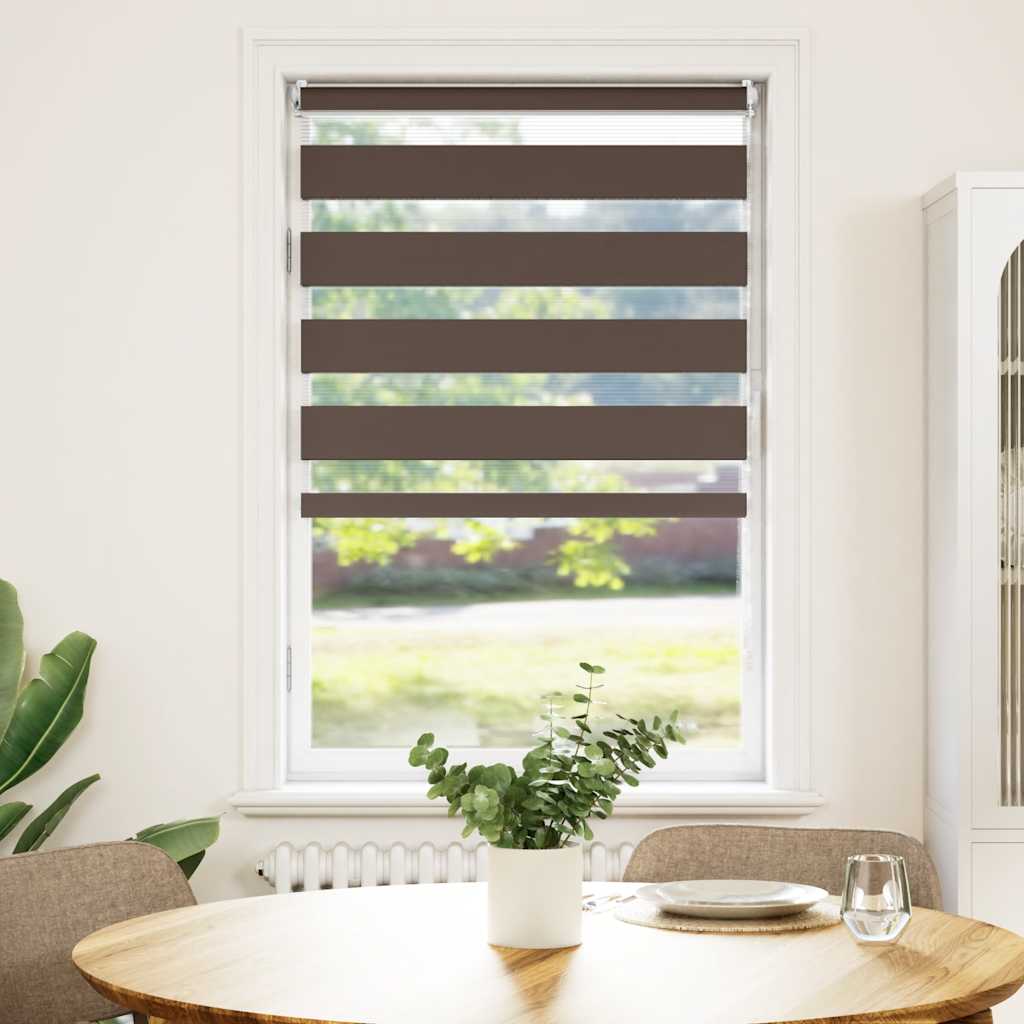 vidaXL Cortina Zebra 40,9x100 cm, Largura do tecido 36,7 cm, cinza