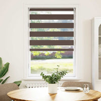 vidaXL Cortina Zebra 40,9x100 cm, Largura do tecido 36,7 cm, cinza