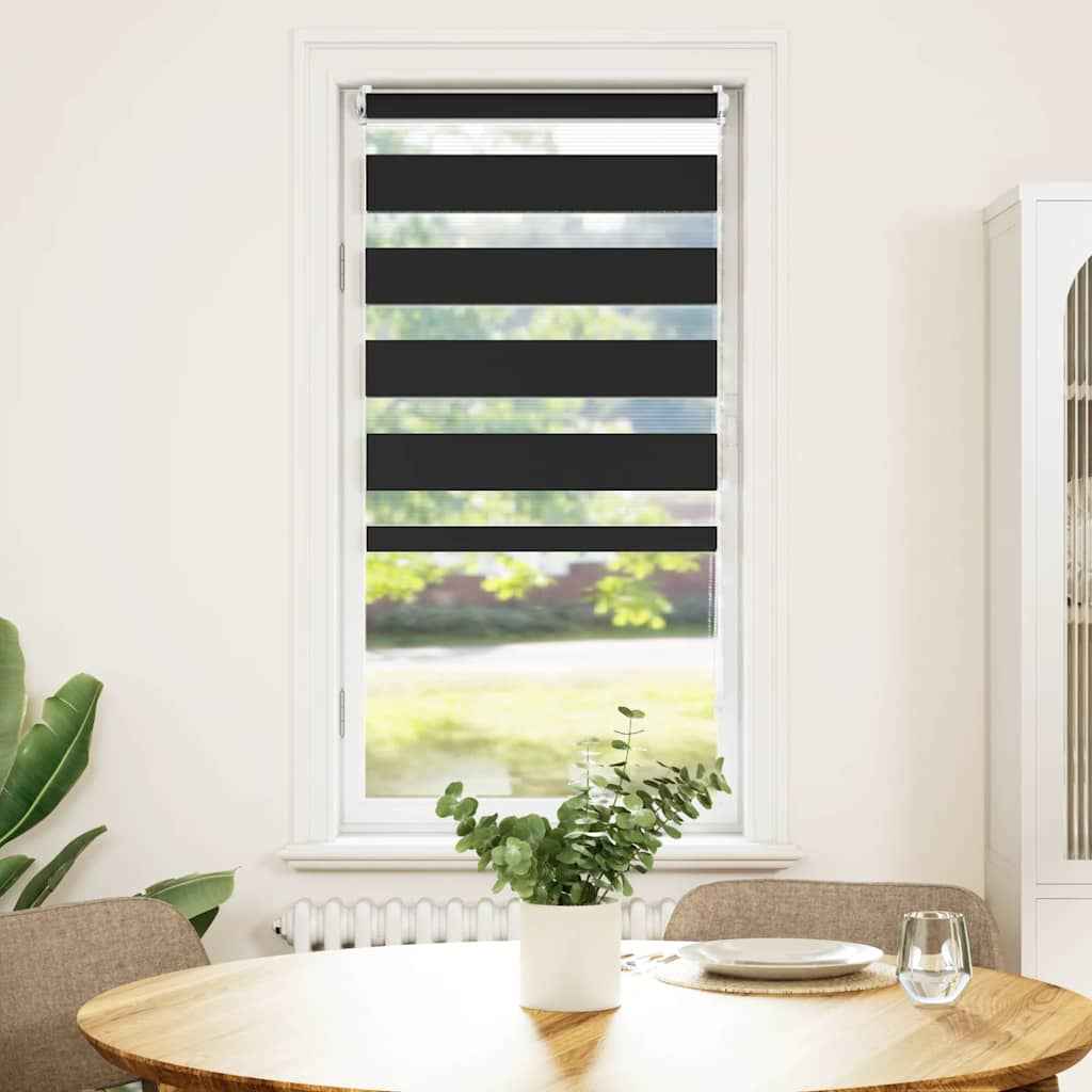 Estore de rolo 40 x 100 cm, linhas de zebra / Branco