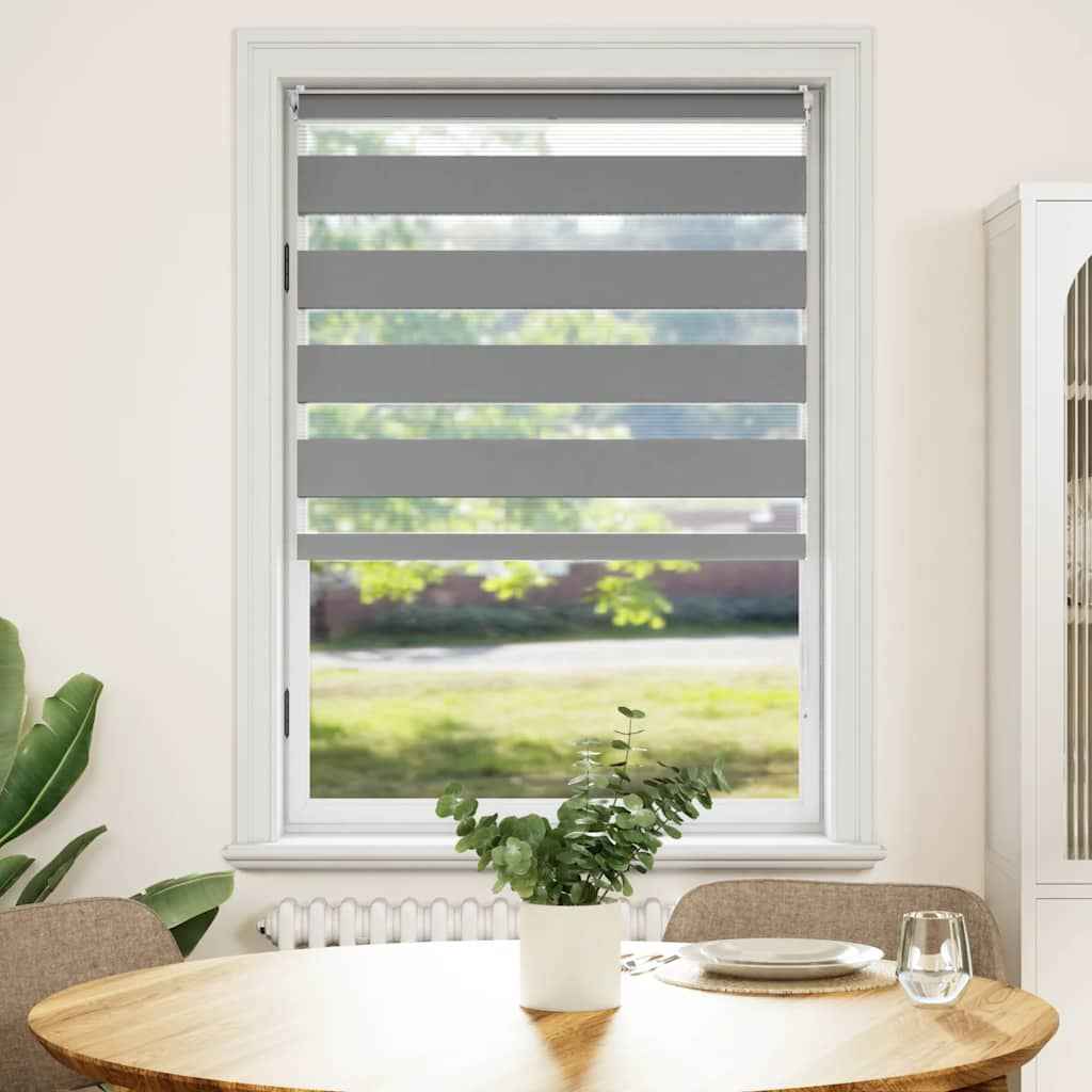 Estore de rolo 40 x 100 cm, linhas de zebra / Branco