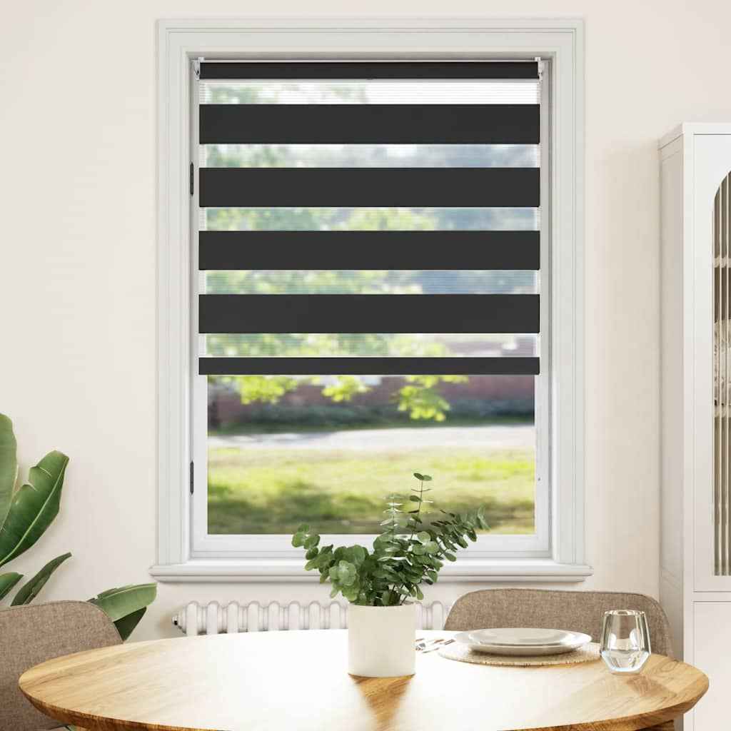 Estore de rolo 40 x 100 cm, linhas de zebra / Branco