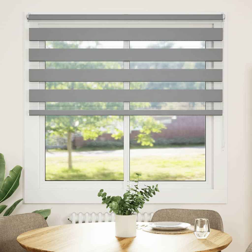 Estore de rolo 40 x 100 cm, linhas de zebra / Branco