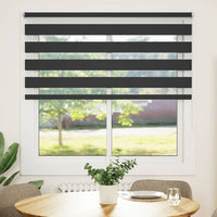 vidaXL Cortina Zebra 40,9x100 cm, Largura do tecido 36,7 cm, cinza
