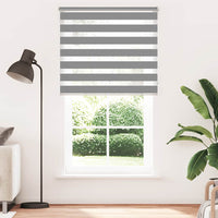 vidaXL Cortina Zebra 40,9x100 cm, Largura do tecido 36,7 cm, cinza