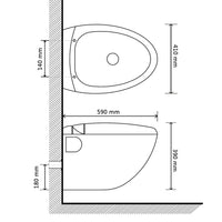 Vaso sanitário forma de ovo pendurado no parede