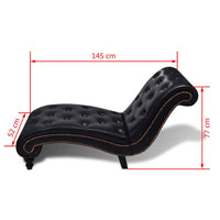 vidaXL Chaise longue couro artificial castanho