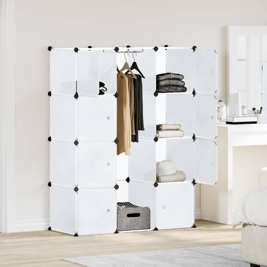 vidaXL Armário plástico modular 9 gavetas 109x36,5x143 cm preto branco