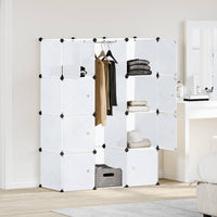vidaXL Armário plástico modular 9 gavetas 109x36,5x143 cm preto branco