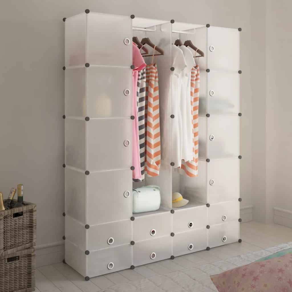 vidaXL Armário plástico modular 9 gavetas 109x36,5x143 cm preto branco