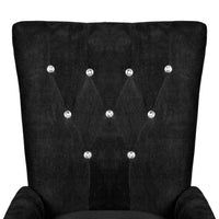 vidaXL Poltrona em veludo preto