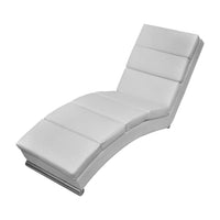 vidaXL Chaise longue couro artificial preto