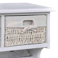 vidaXL Prateleira de parede 60x23,5x33 cm madeira de paulownia branco