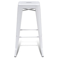 vidaXL Bancos de bar 2 pcs aço branco