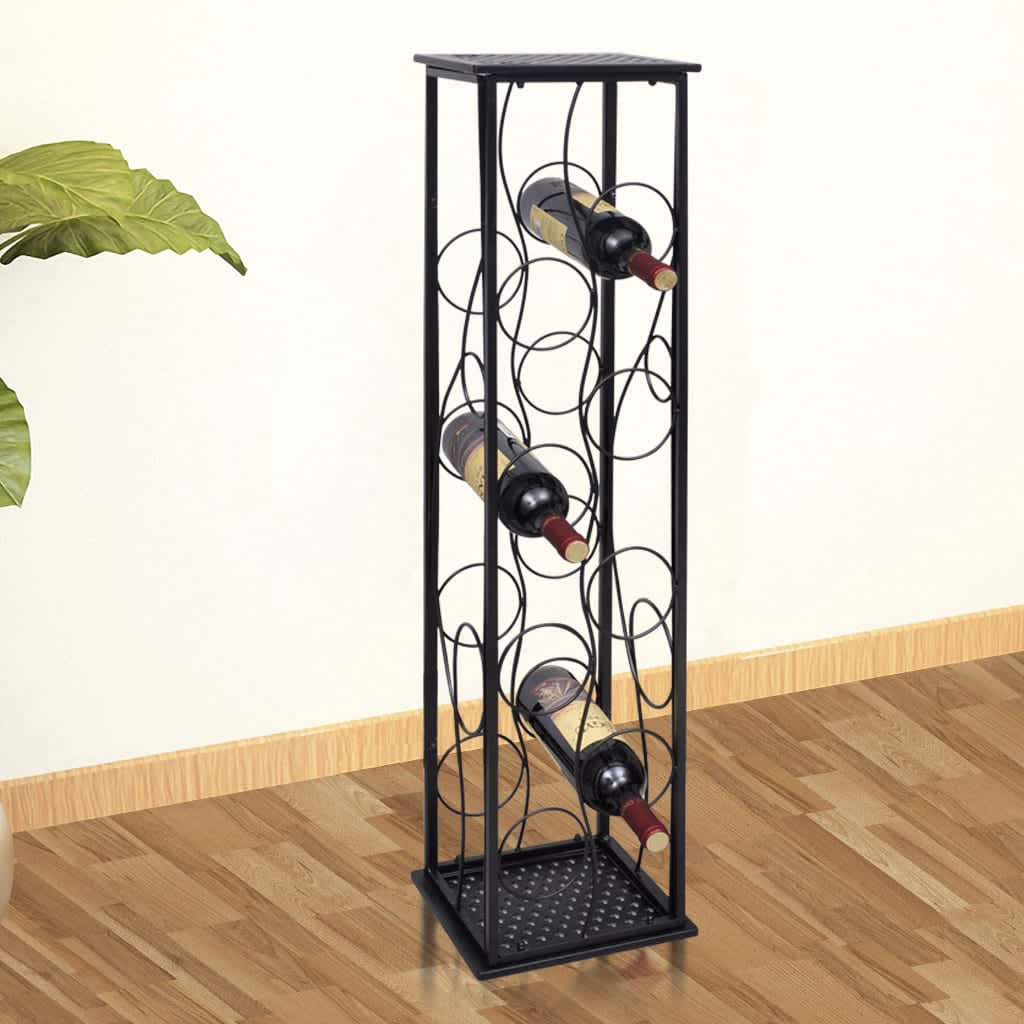 vidaXL Garrafeira, suporte de metal para 45 garrafas de vinho