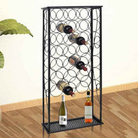 vidaXL Garrafeira, suporte de metal para 45 garrafas de vinho