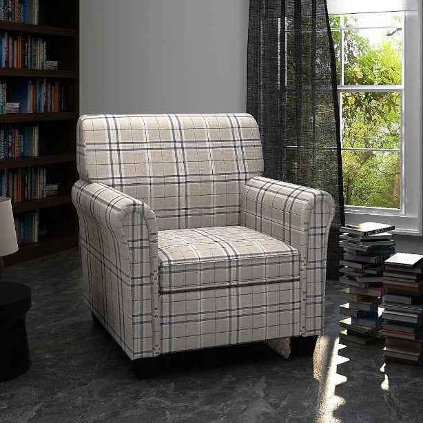 vidaXL Poltrona com almofadão tecido preto