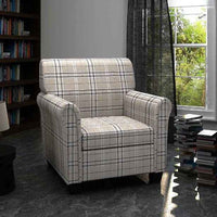 vidaXL Poltrona com almofadão tecido preto