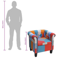vidaXL Poltrona de tecido com design de retalhos