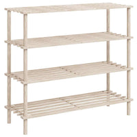 vidaXL Sapateiras com 3 prateleiras 2 pcs madeira de abeto maciça