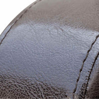 vidaXL Poltrona em couro artificial castanho