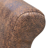 vidaXL Cadeiras de jantar 2 pcs couro artificial castanho