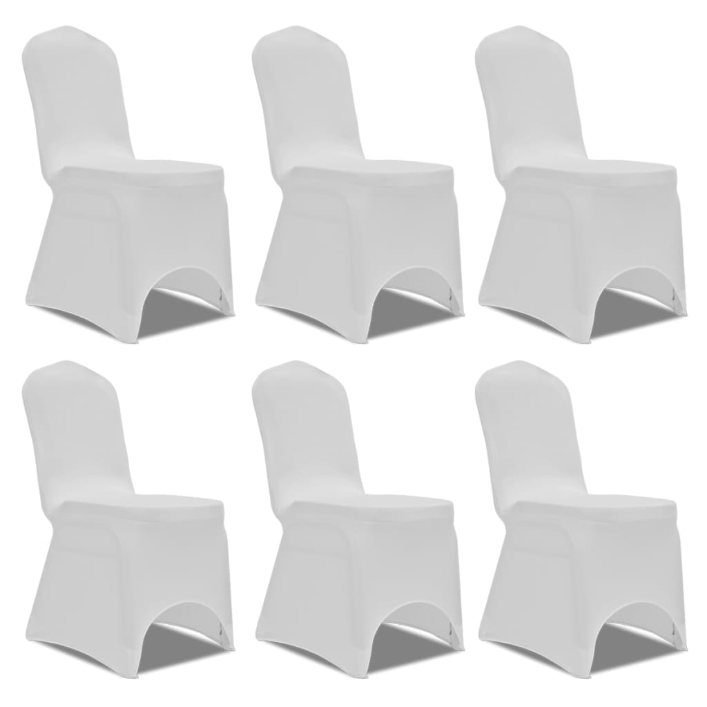 vidaXL Capa extensível para cadeira 4 pcs branco