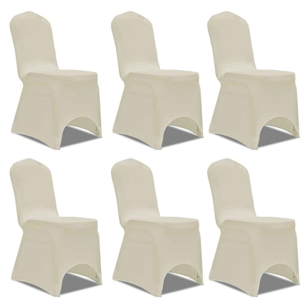 vidaXL Capa extensível para cadeira 4 pcs branco