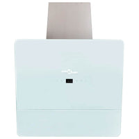 vidaXL Exaustor 600 mm vidro temperado branco