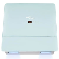 vidaXL Exaustor 600 mm vidro temperado branco