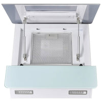 vidaXL Exaustor 600 mm vidro temperado branco