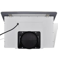 vidaXL Exaustor 600 mm vidro temperado branco