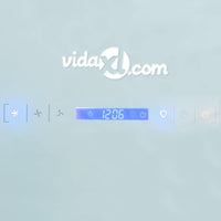 vidaXL Exaustor 600 mm vidro temperado branco