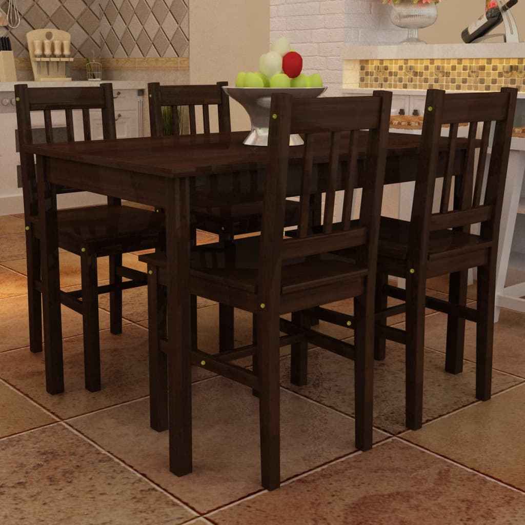 Conjunto Mesa com 4 Cadeiras / Madeira