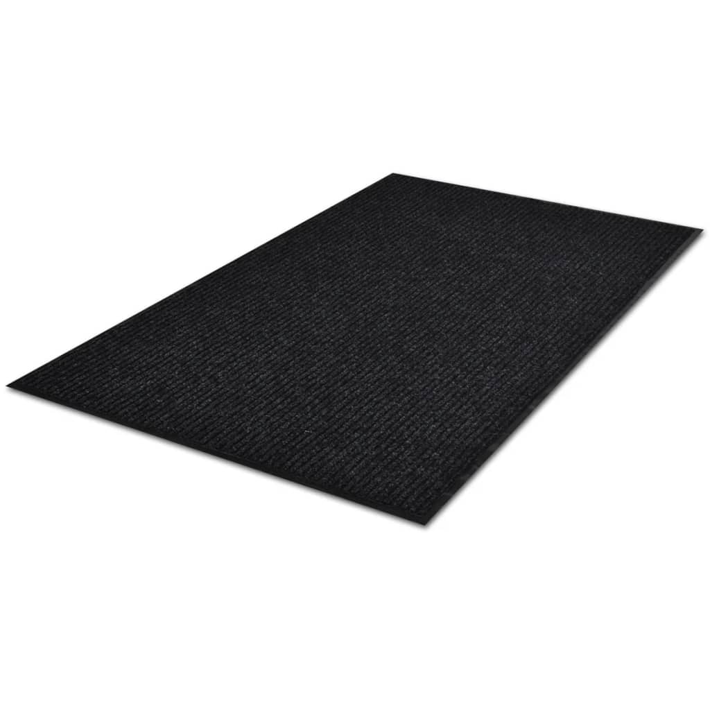 vidaXL Tapete de porta preto 90 x 60 cm em PVC