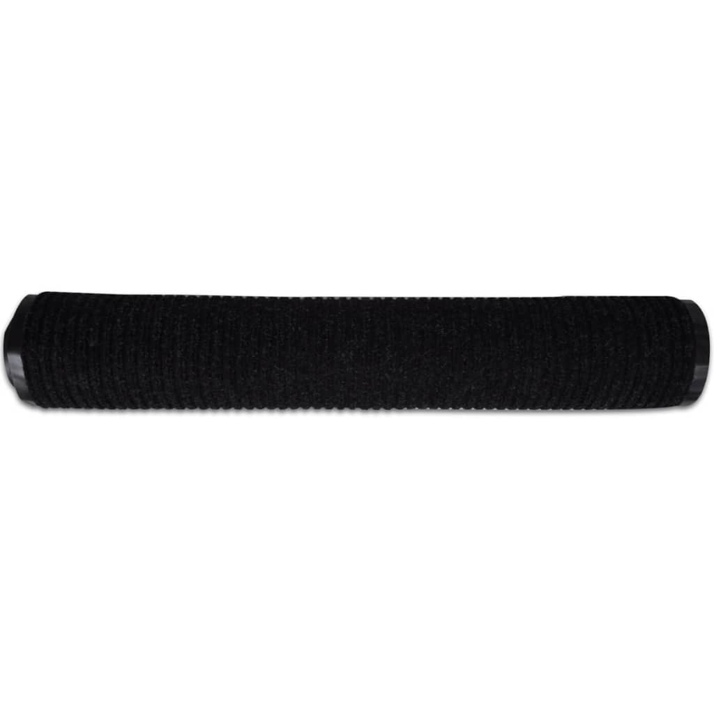 vidaXL Tapete de porta preto 90 x 60 cm em PVC