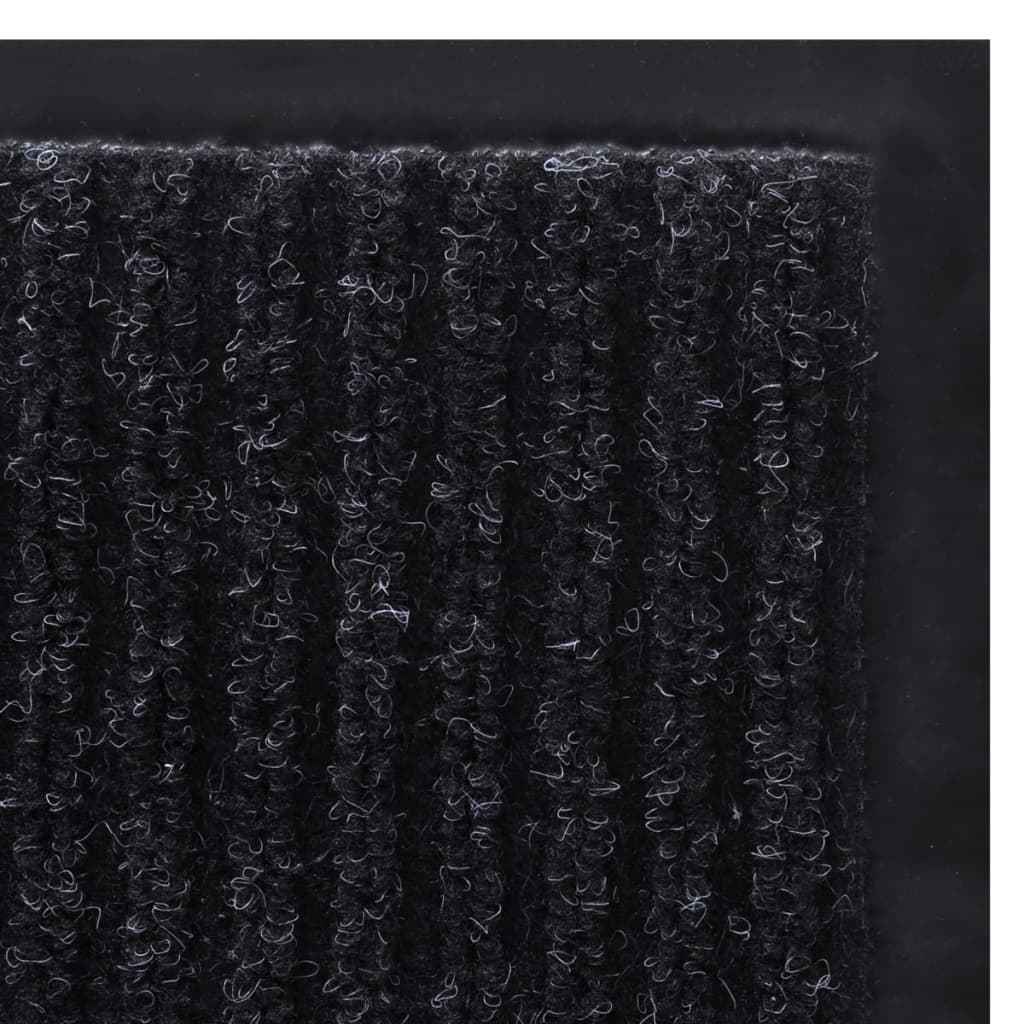vidaXL Tapete de porta preto 90 x 60 cm em PVC