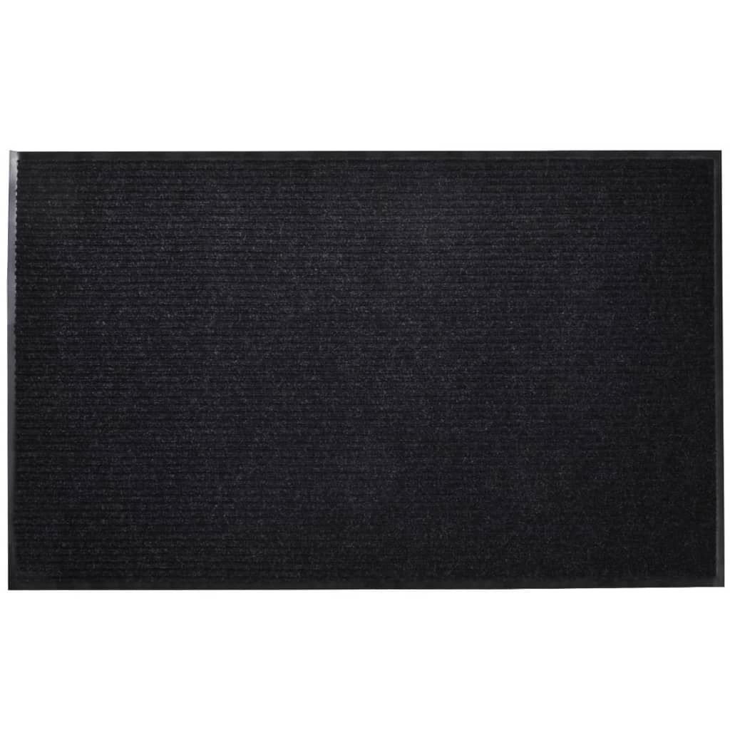 vidaXL Tapete de porta preto 90 x 60 cm em PVC