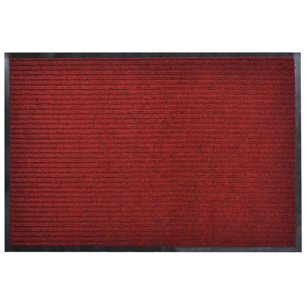 vidaXL Tapete de porta preto 90 x 60 cm em PVC