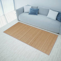 Tapete retangular bambu 80 x 200 cm natural