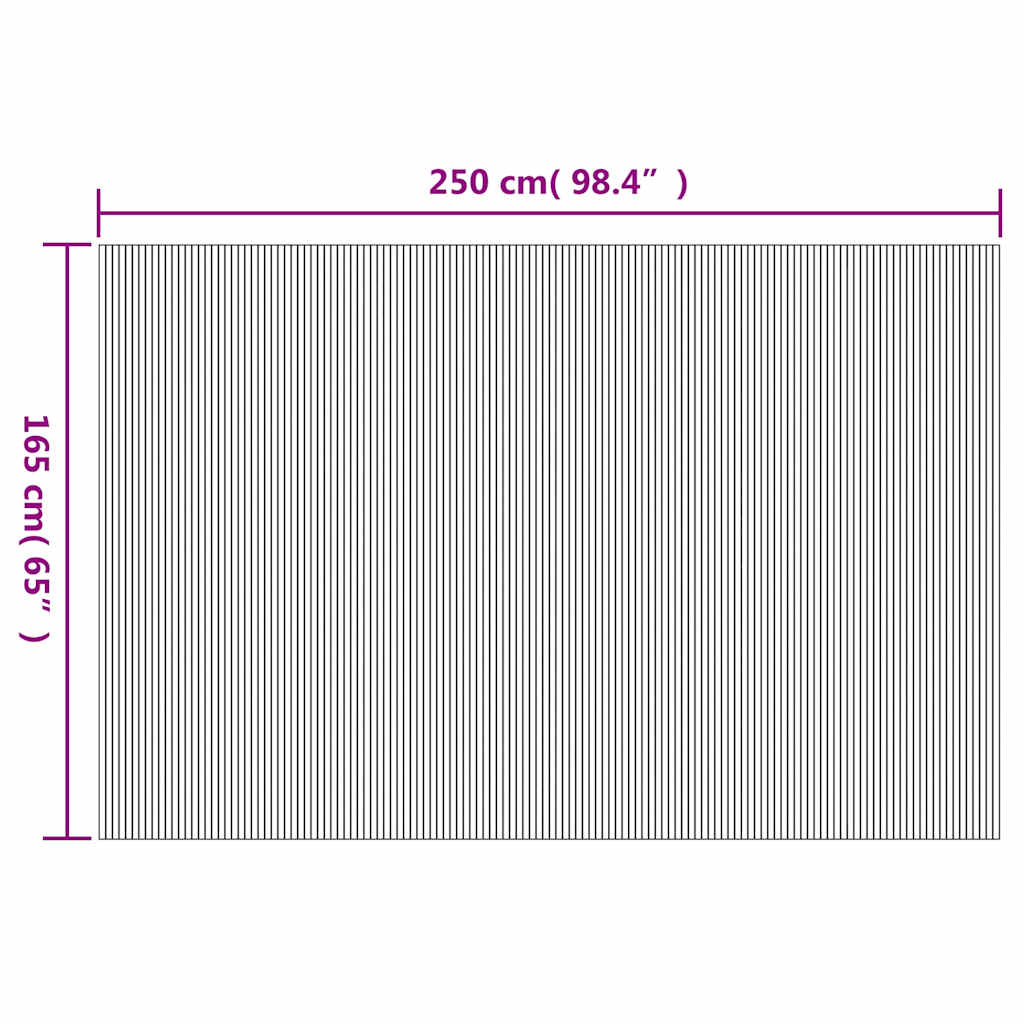 vidaXL Biombo/divisória de sala largura 250 cm altura 165 cm bambu natural