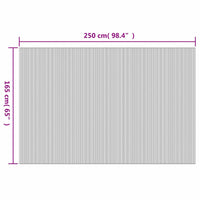 vidaXL Biombo/divisória de sala largura 250 cm altura 165 cm bambu natural