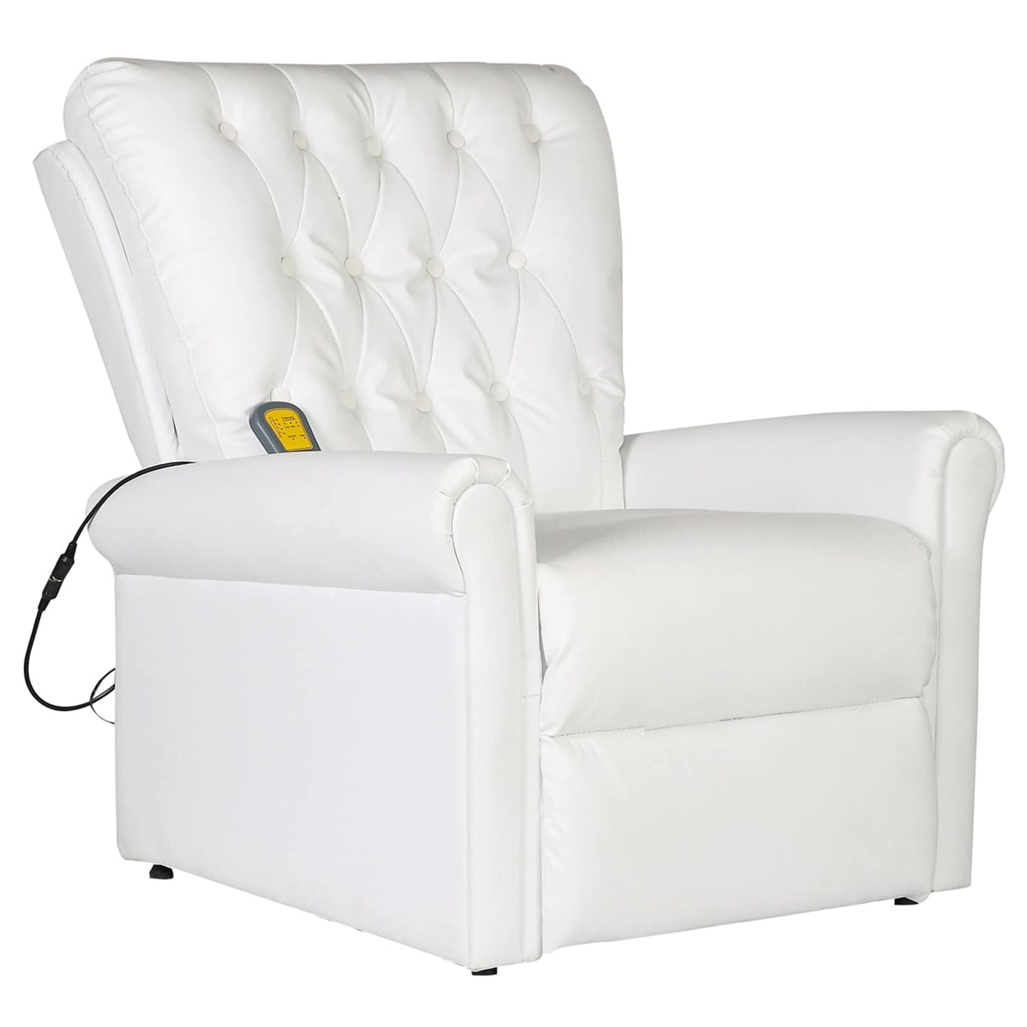 vidaXL Cadeira de Massagem Elétrica Branco creme 78 x 148 x 71 cm